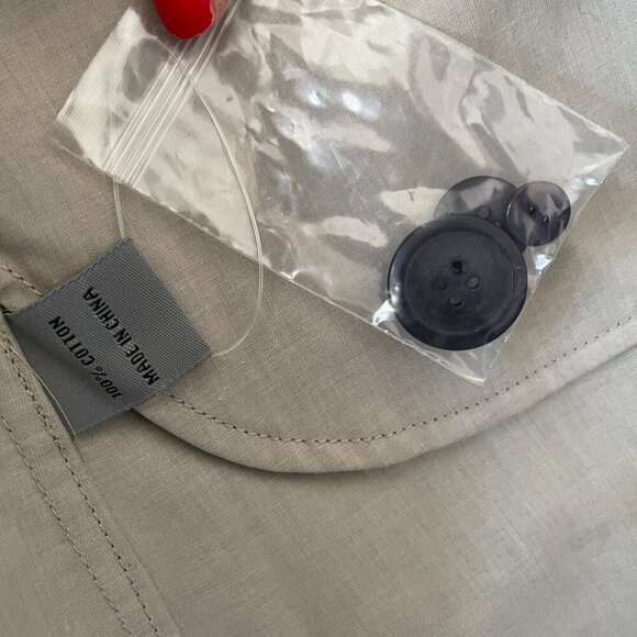 Orla Kiely Size XS Grey Trench Mid Length Coat Belted Button Closure - Picture 5 of 10